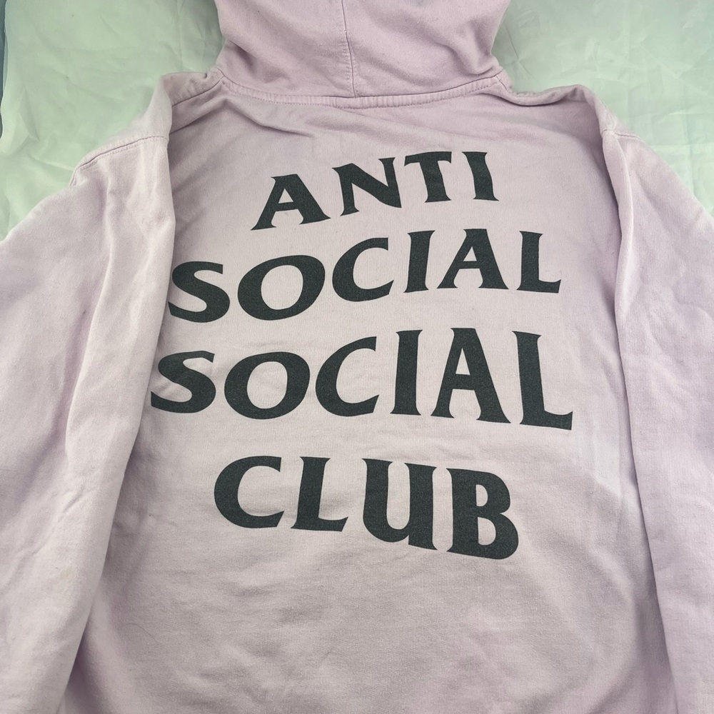 Anti Social Social Club Pink Hoodie Meduim